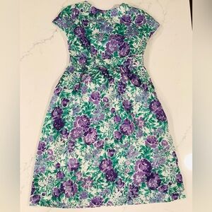 Floral Purple & Green Dress